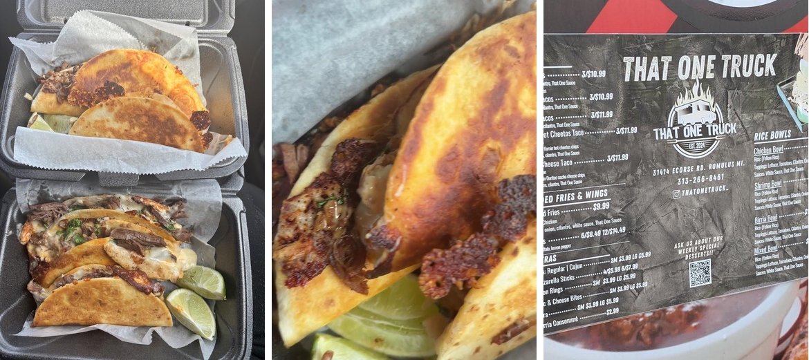 That One Truck Menu