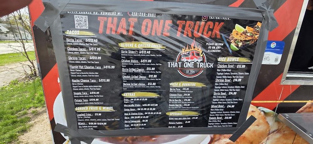 That One Truck Menu image 2